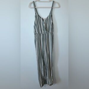 Full length stripped romper